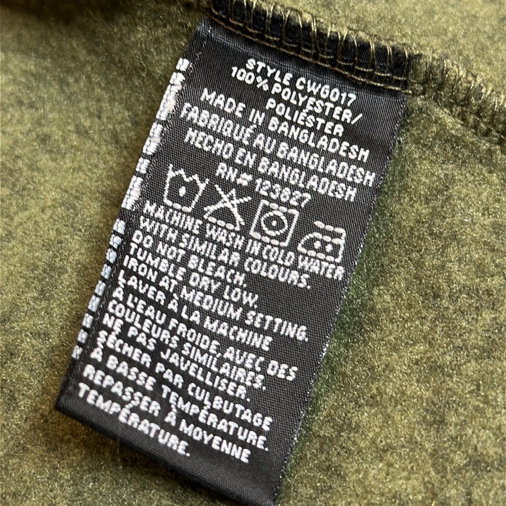 EUC Canada Weather Gear Men's size Medium Green/Black Vest Full Zipper Fleece,M - Picture 13 of 14
